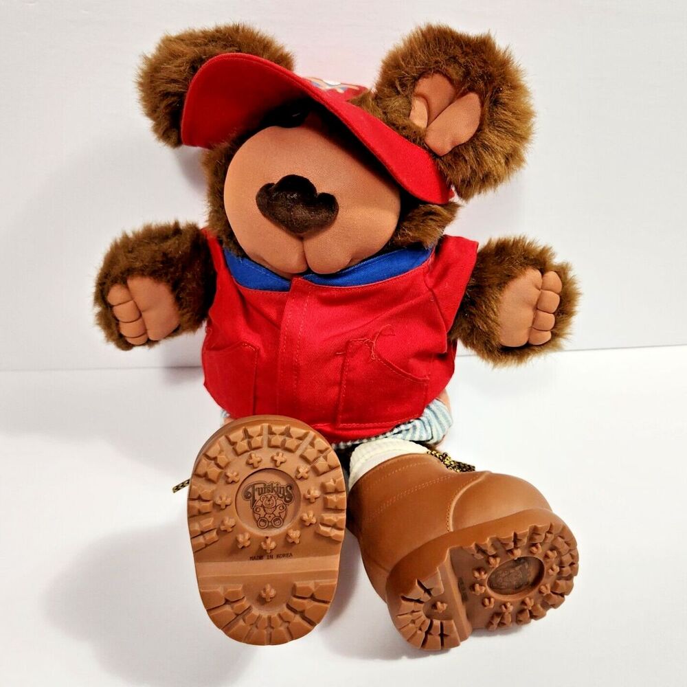 Vintage 1985 Furskins Xavier Roberts Hank Spitball Teddy Plush Stuffed Toy